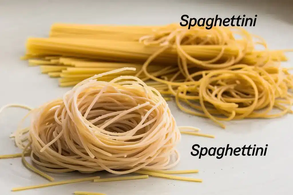 What is the difference between capellini and spaghettini?