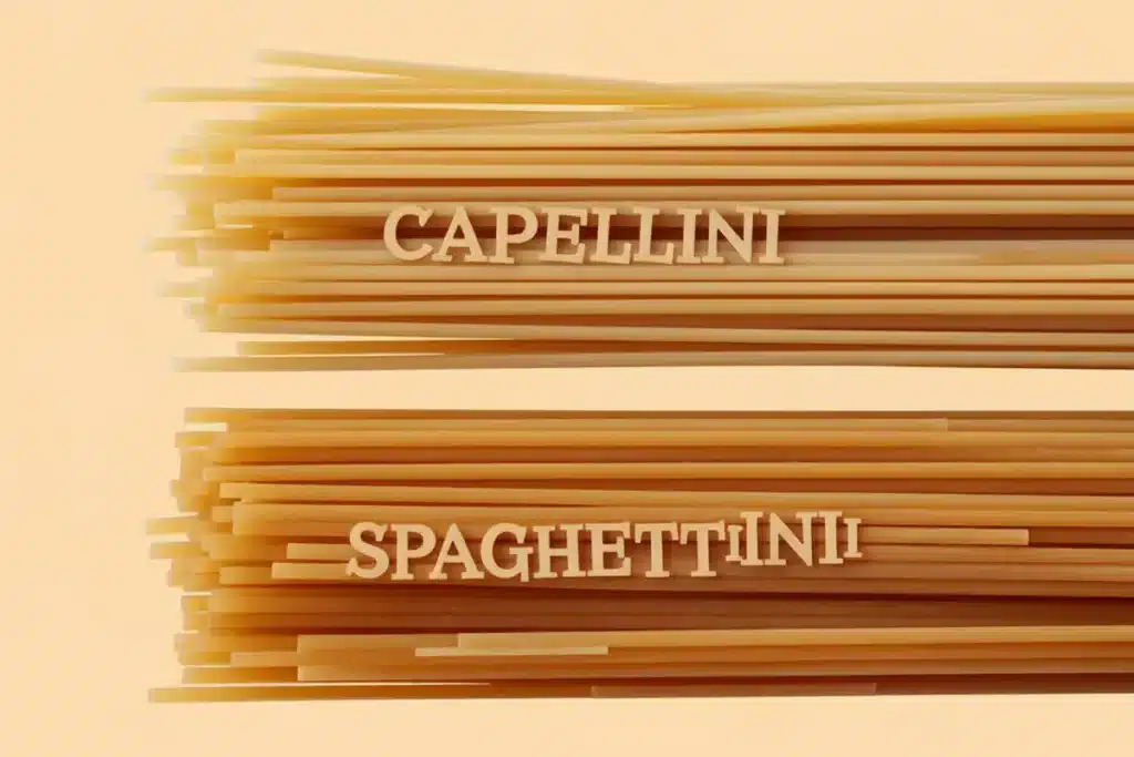 What is the difference between capellini and spaghettini?