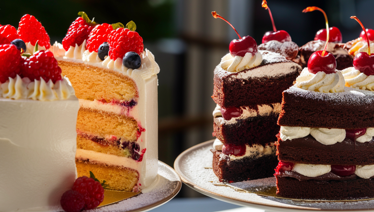 Difference Between White and black Forest Cake