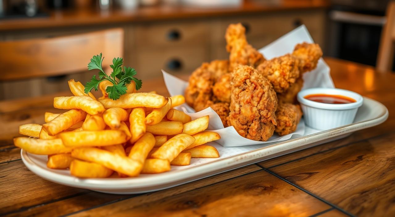 chicken and chips