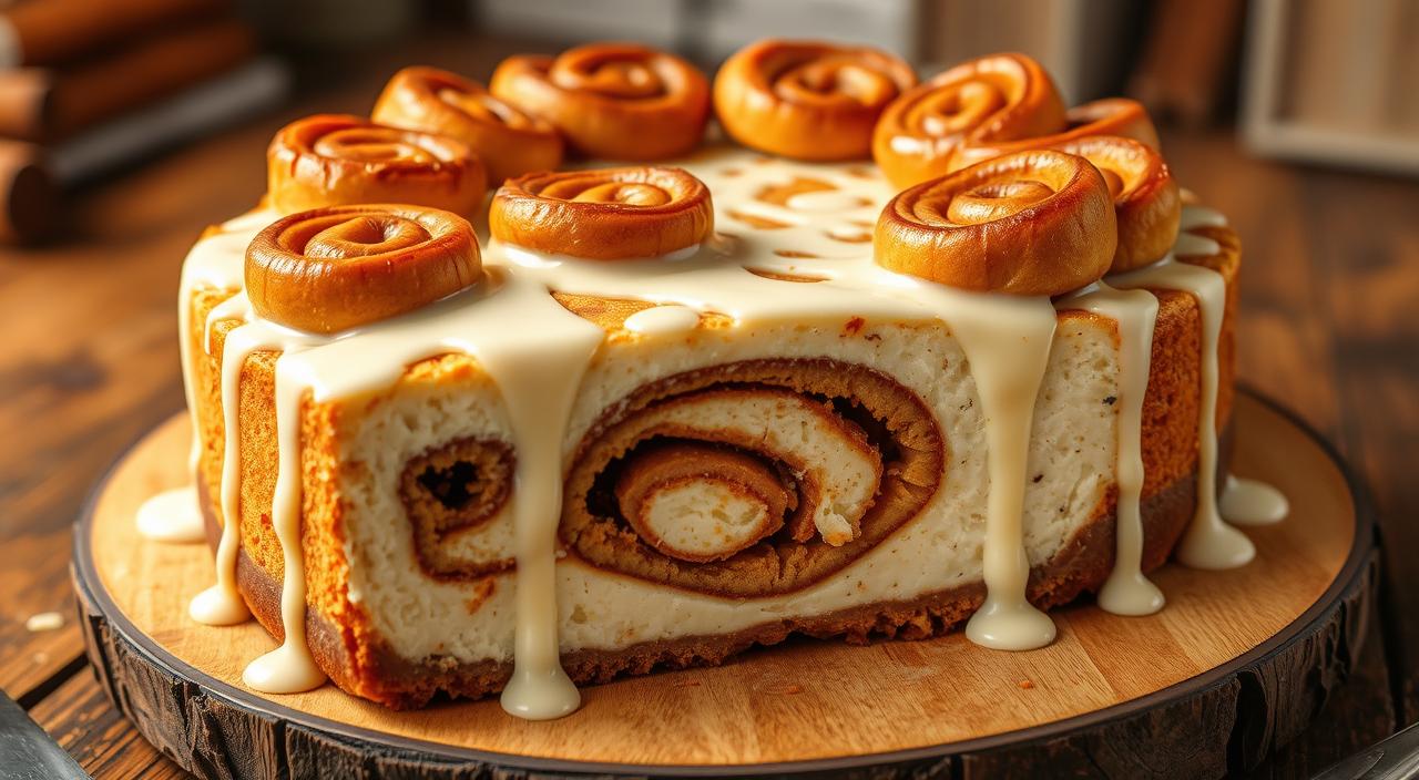 cinnamon roll cheesecake