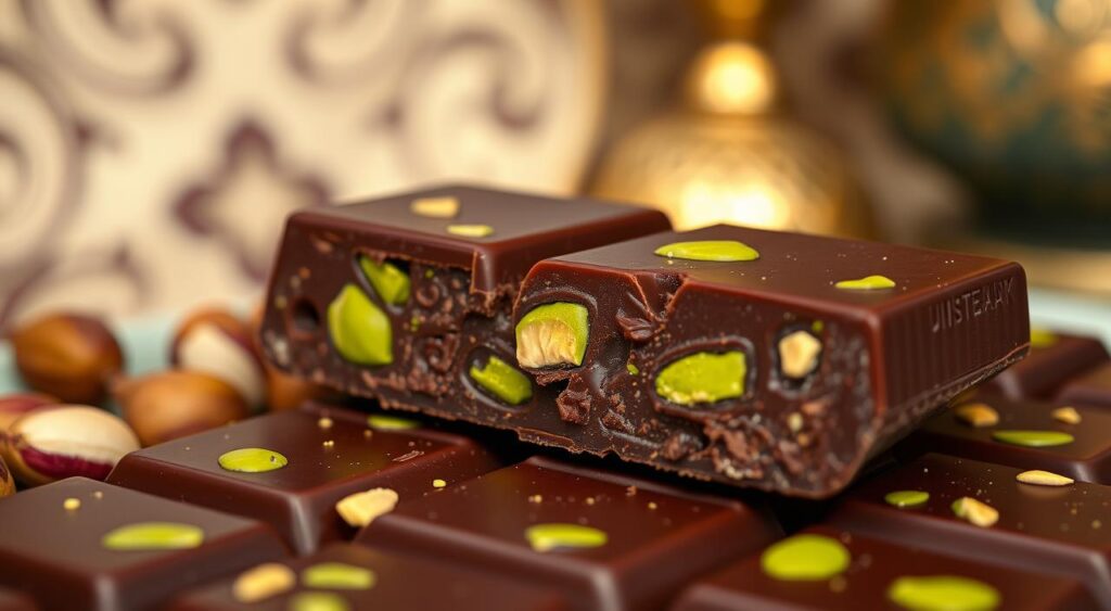 pistachio-infused chocolate