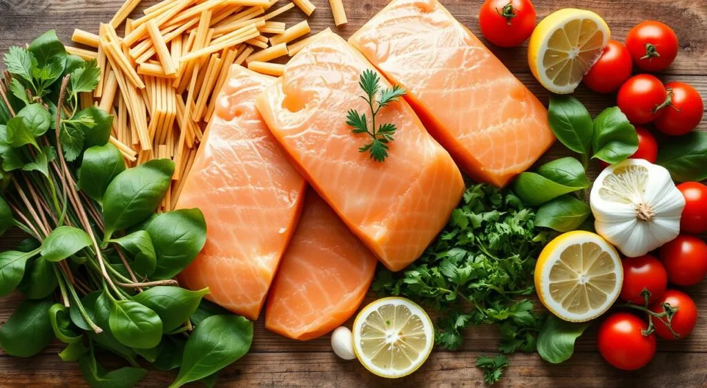 salmon pasta ingredients salmon pasta ingredients