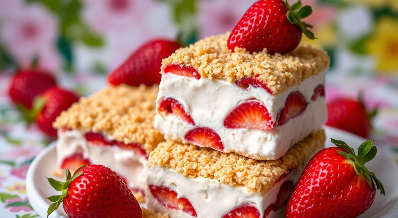 strawberry shortcake ice cream bars