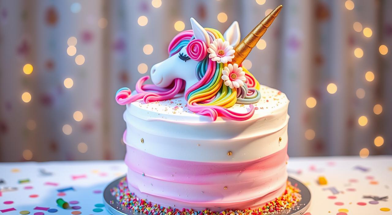 unicorn birthday cake