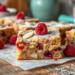 white chocolate and raspberry blondies